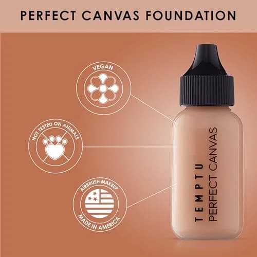 TEMPTU Perfect Canvas Hydra Lock Foundation Olive Nude 29.57ml (1 Fl Oz) | Hydrating Long-Wear Natural Finish thumbnail 2