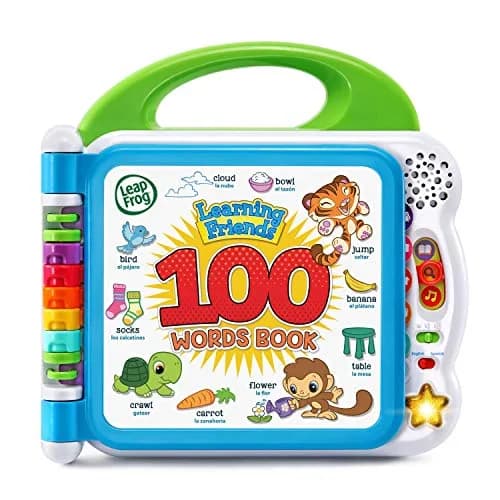 LeapFrog Learning Friends 100 Words Book - Green, 23.9cm x 23.4cm x 4.8cm | Bilingual Learning Toy thumbnail 1