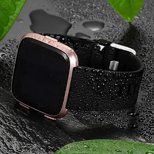 Wepro Sport Bands for Fitbit Versa 2, Versa Lite, Versa — Small 5.5"-7.2" Wrist — Black thumbnail 3