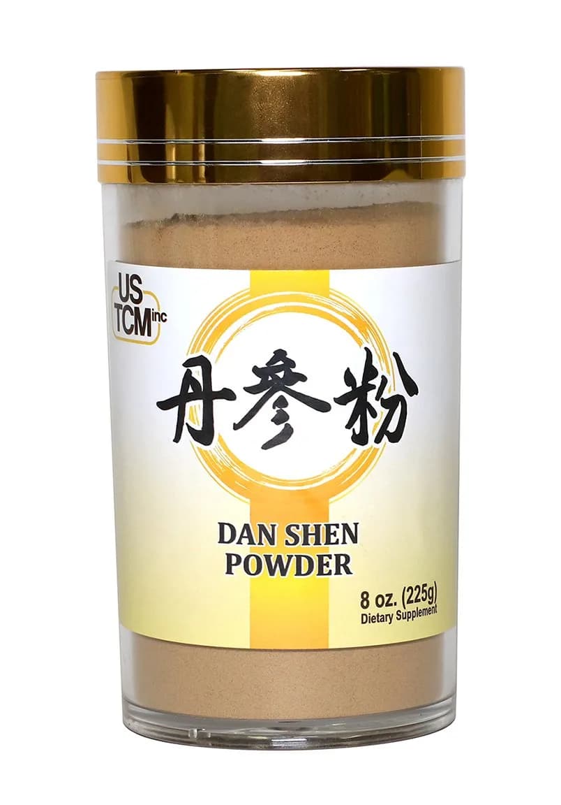 USTCM Dan Shen Powder Salvia Miltiorrhiza Red Sage Root 120 Mesh 113g (4oz) — 8 Ounce