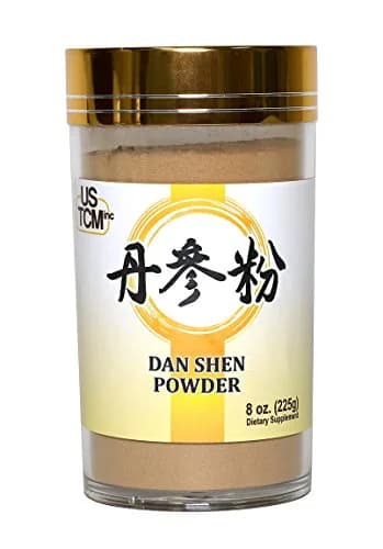 USTCM Dan Shen Powder Salvia Miltiorrhiza Root Powder 227 g (8 oz) | Herbal Supplement for Tea thumbnail 1