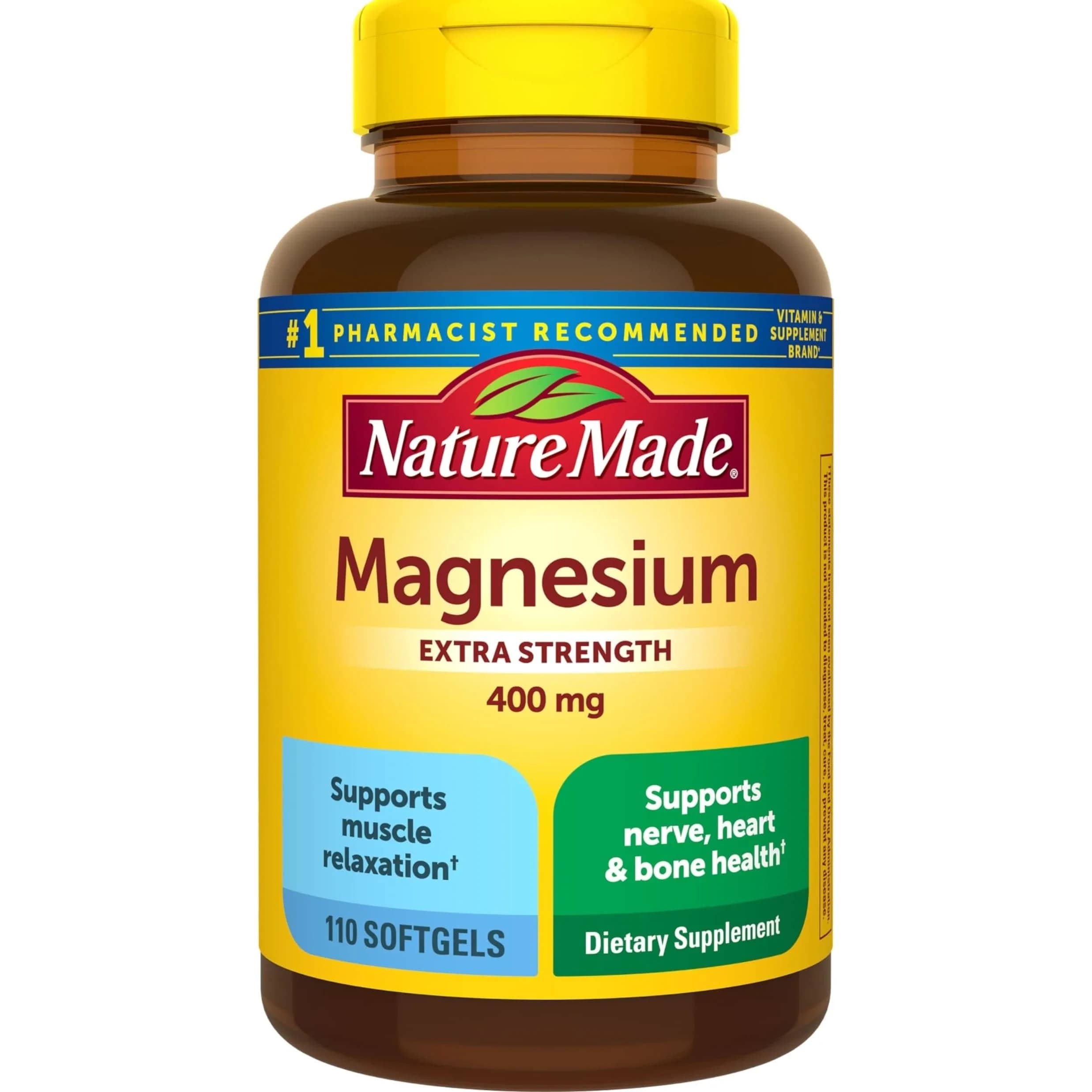 Nature Made Magnesium Oxide Extra Strength 400 mg Softgels 110 Count (110 Day Supply) - main product image