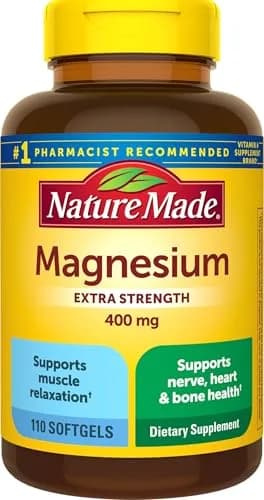 Nature Made Magnesium Oxide Extra Strength 400 mg Softgels 110 Count (110 Day Supply) thumbnail 1