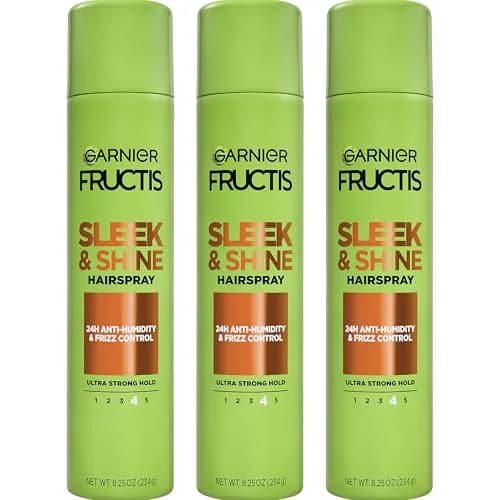 Garnier Fructis Sleek & Shine Anti Humidity Hairspray, Extra Strong Hold, 247.5ml (8.25 oz) | Controls Frizz & Humidity thumbnail 1