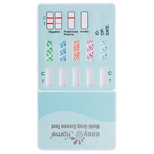 Easy@Home Multi-Drug Screen Test 12 Pack | Detects AMP, BZO, COC, OPI, THC