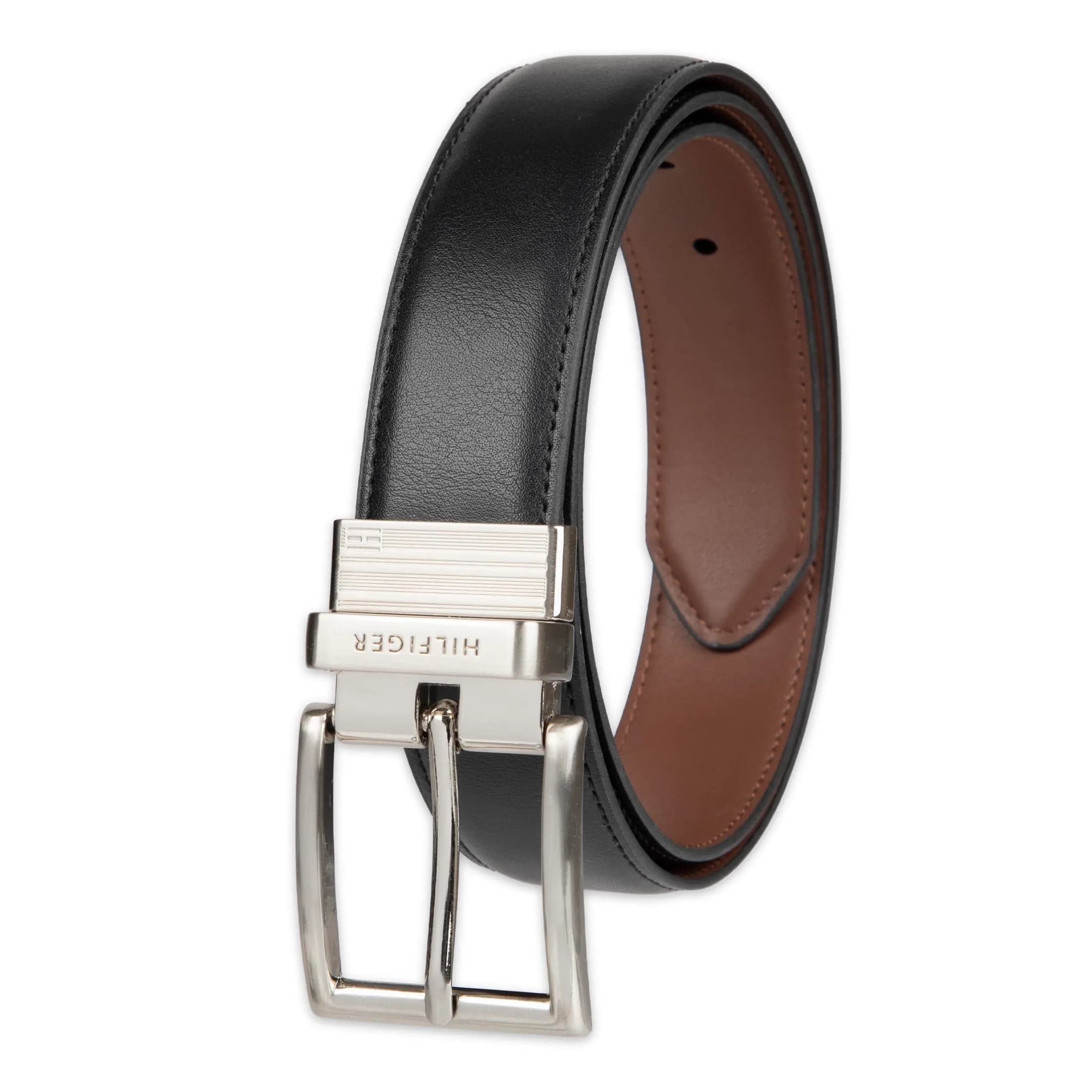 Tommy Hilfiger Men's Reversible Belt - Black/Brown, Size 30