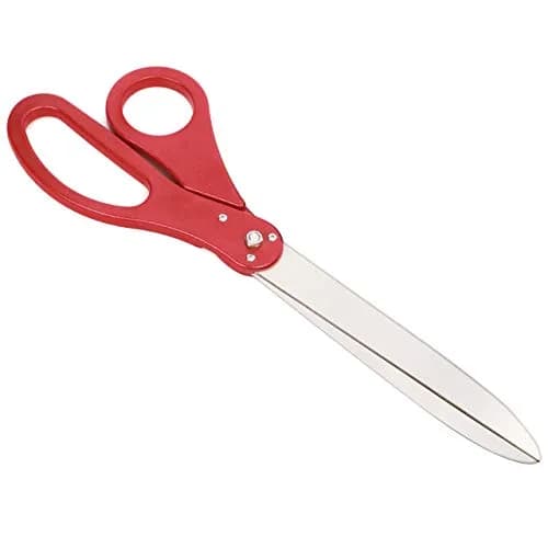SCS Direct Giant Ribbon Cutting Scissors Set with Red Ribbon 25" | Heavy Duty for Ceremonial Events thumbnail 6