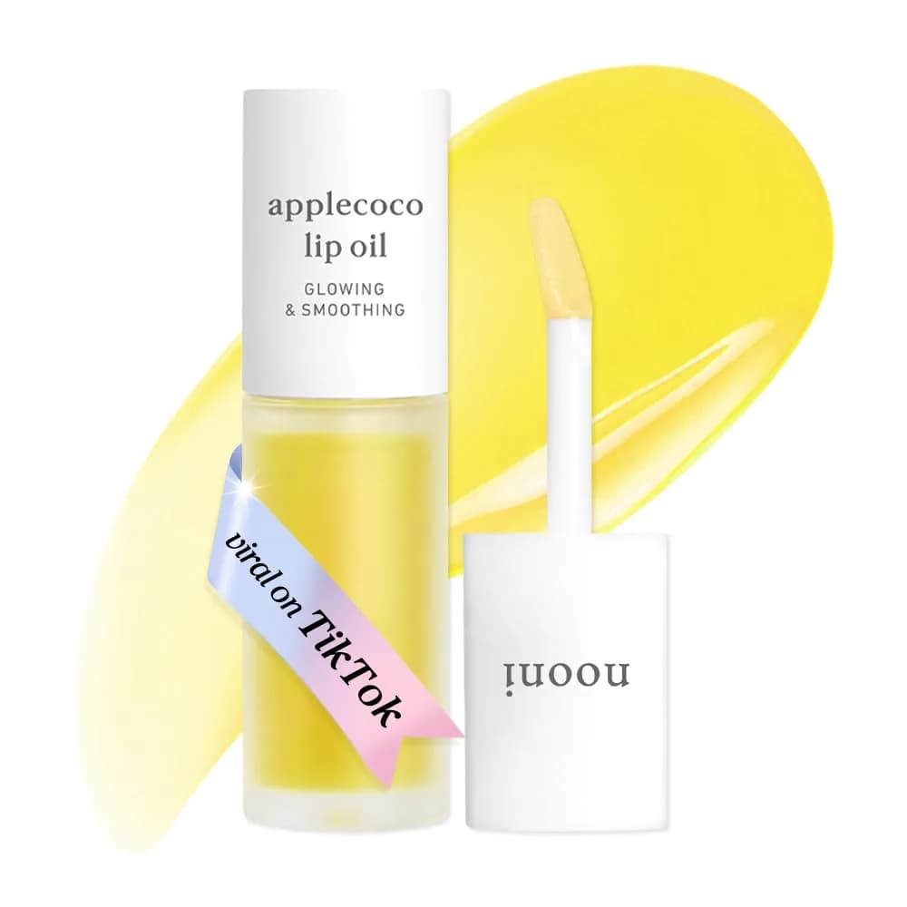 NOONI Applecoco Korean Lip Oil 0.12 Fl Oz (3.55 ml) | Hydrating Tinted Lip Gloss with Natural Plumping Effect