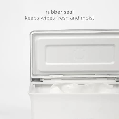 Ubbi Baby Wipes Dispenser with Weighted Plate, Gray 2 Pack | Keeps Wipes Fresh & Moist for Easy Diaper Changes thumbnail 4