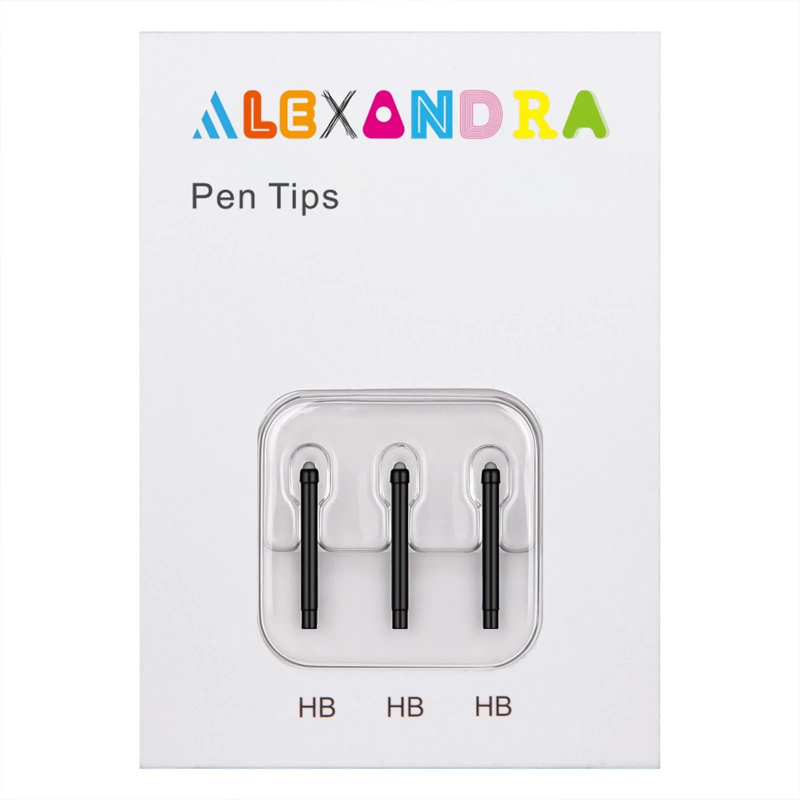 ALEXANDRA Original Surface Pen Tips Replacement (3 × HB) for Surface Pro 4 Pen & Surface Pro 2017 Pen | 1.6 cm (0.63 in) — HB