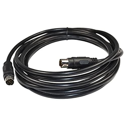 HQRP 9-pin Mini-DIN Male to 9-pin Mini-DIN Male Audio Input Cable | 9ft Length, Black thumbnail 7