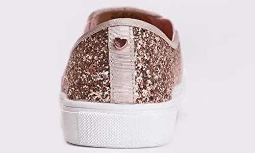 FEVERSOLE Women's Slip-On Sneakers Rose Gold Size 6.5 M US | Fashion Flat Loafers for Women thumbnail 8