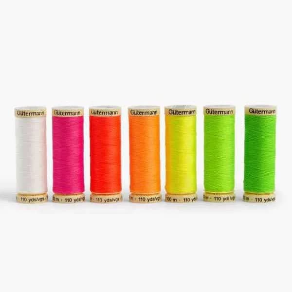Gutermann Thread Set, Neon, 700m | Bright Polyester Sewing Thread for All Materials thumbnail 2