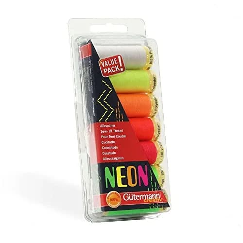 Gutermann Thread Set, Neon, 700m | Bright Polyester Sewing Thread for All Materials thumbnail 4