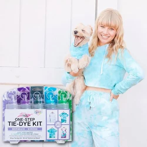 Tulip One-Step Tie-Dye Kit Mermaid Colors, Makes 30 Projects | Permanent Fabric Dye for Cotton, Rayon, Wool thumbnail 5
