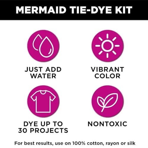 Tulip One-Step Tie-Dye Kit Mermaid Colors, Makes 30 Projects | Permanent Fabric Dye for Cotton, Rayon, Wool thumbnail 3