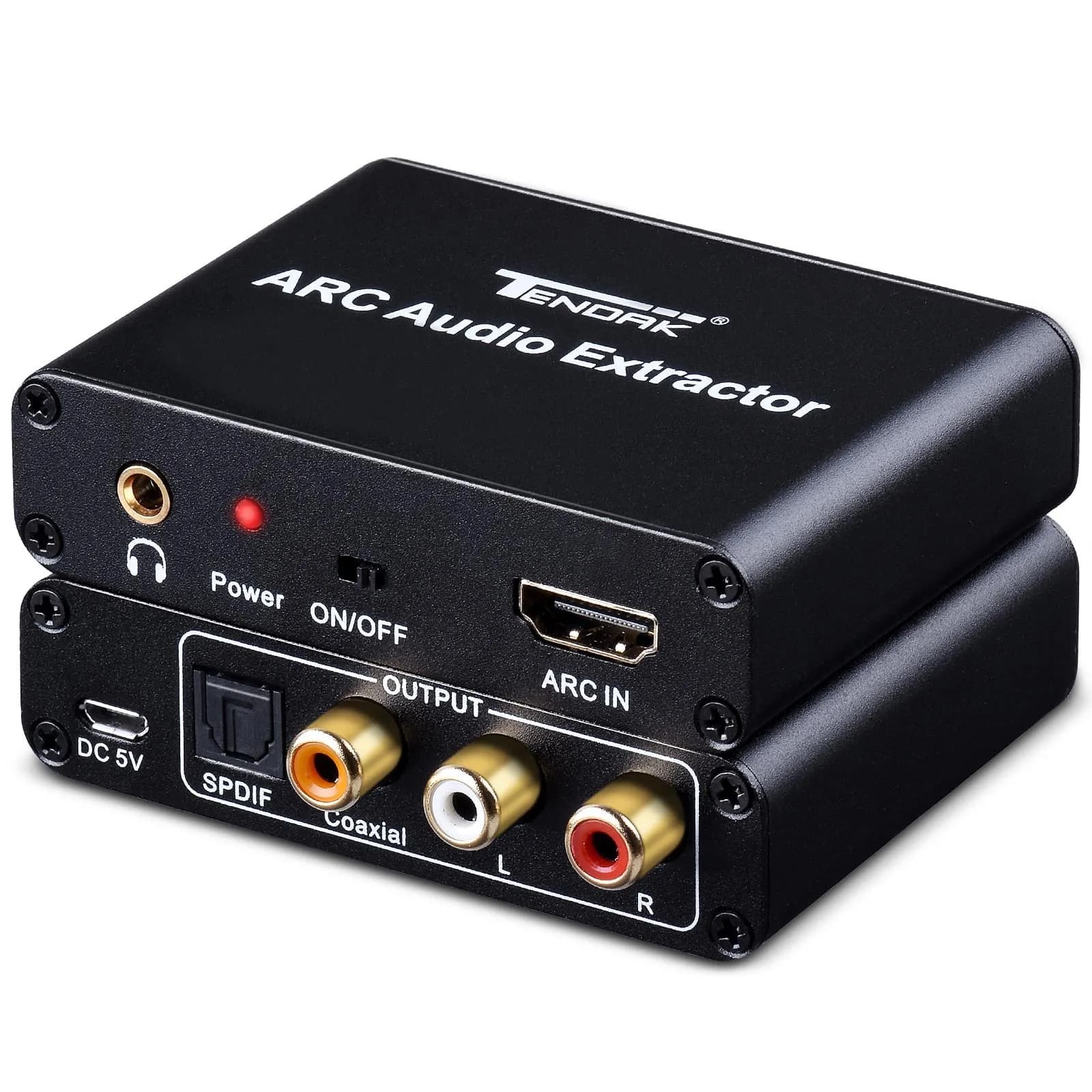 Tendak HDMI ARC Audio Extractor for HDTV Soundbar Speaker Amplifier | 192KHz PCM Support