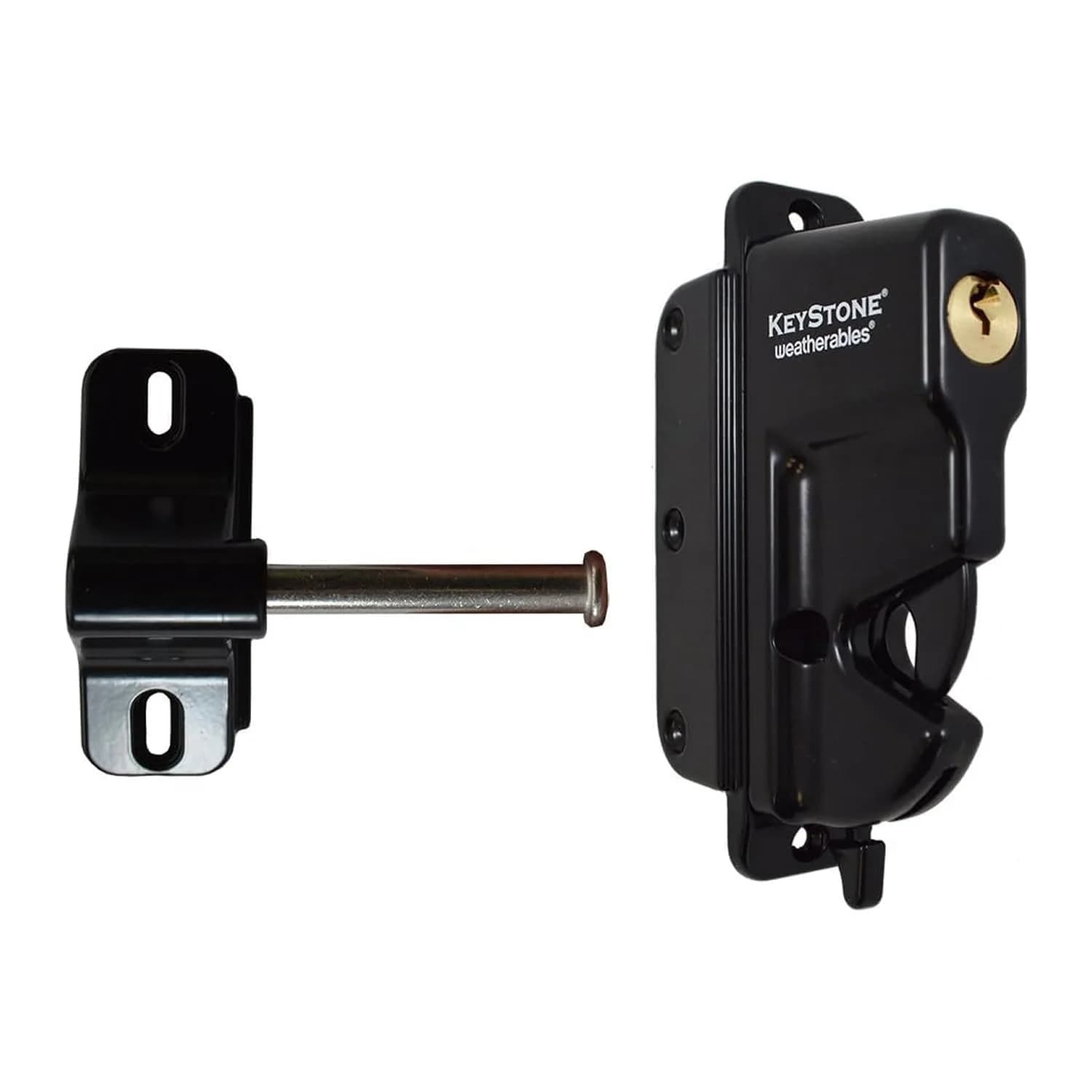 Weatherables Keystone Gate Latch Heavy Duty Zinc Lockable 1-Sided | Fits Metal, Wood & Vinyl Fences - main product image