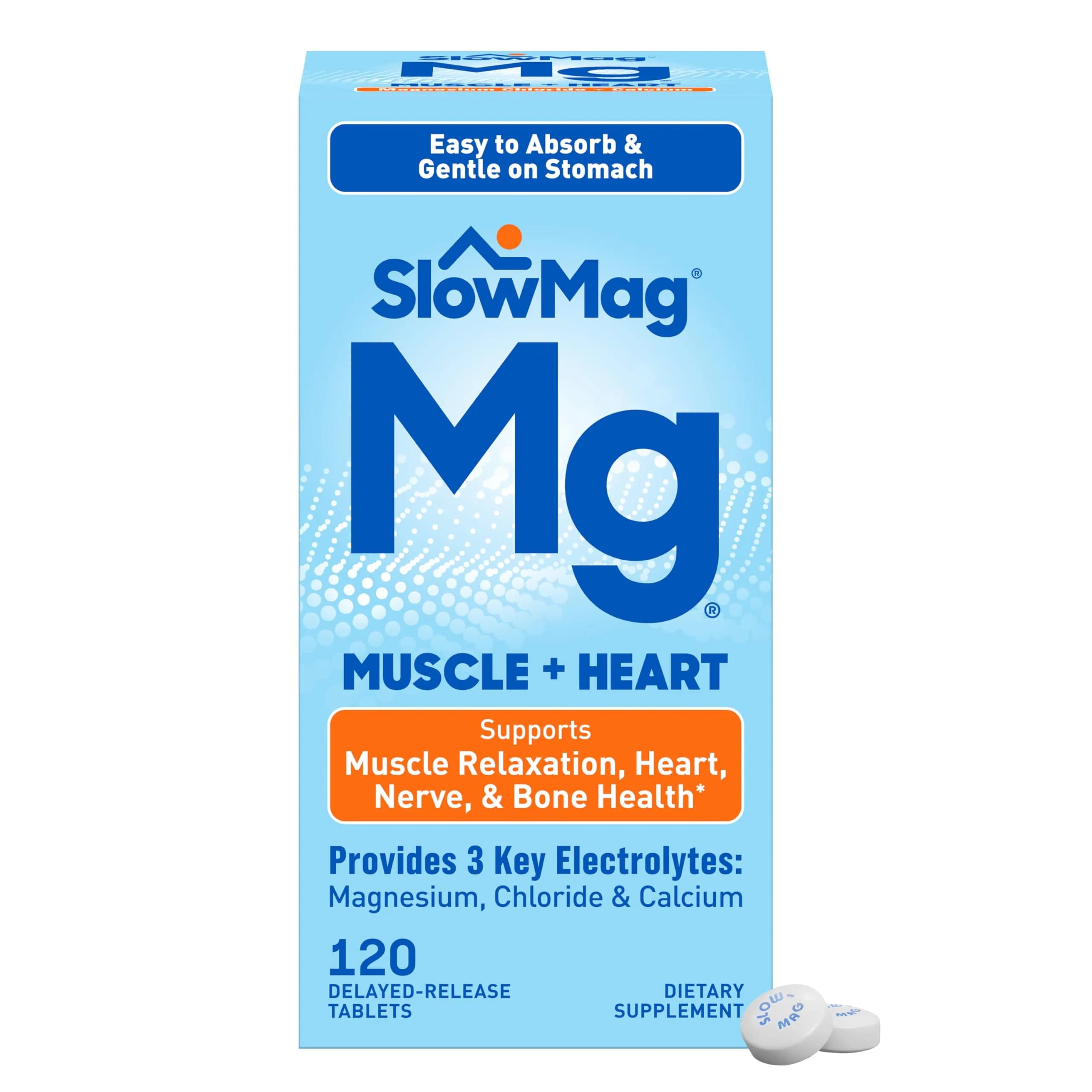 Slow-Mag Magnesium & Calcium Supplement 120 Tablets