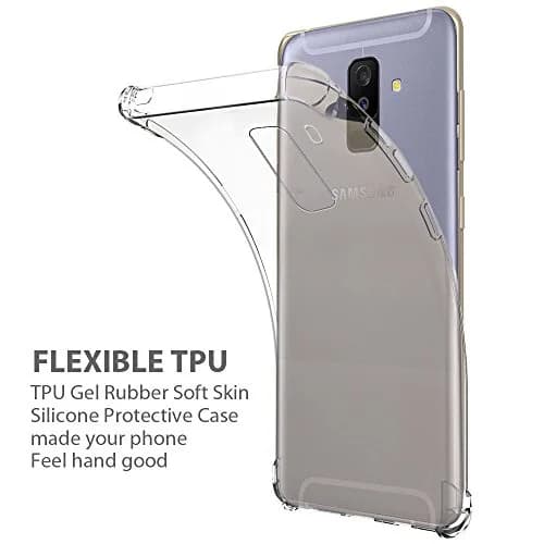 Zeking Crystal Clear TPU Case for Samsung Galaxy A6 (2018) - 1.5mm Thick | Protects Screen & Buttons thumbnail 2