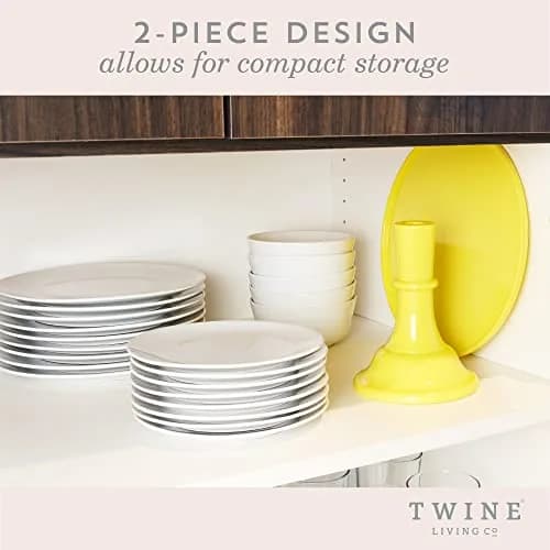 Twine Yellow Melamine Cake Stand | Durable Food Service Dessert Accessory (11.5 x 8 inches, Set of 1) thumbnail 4