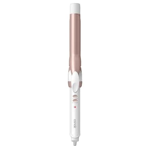 Conair Double Ceramic Curling Iron 1" Barrel White/Rose Gold | Beach Waves & Defined Curls thumbnail 1