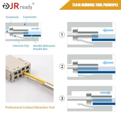 JRready TL01G Pin Removal Tool for HARTING, Wain, TE 16A Connectors | Alloy Steel Construction thumbnail 5