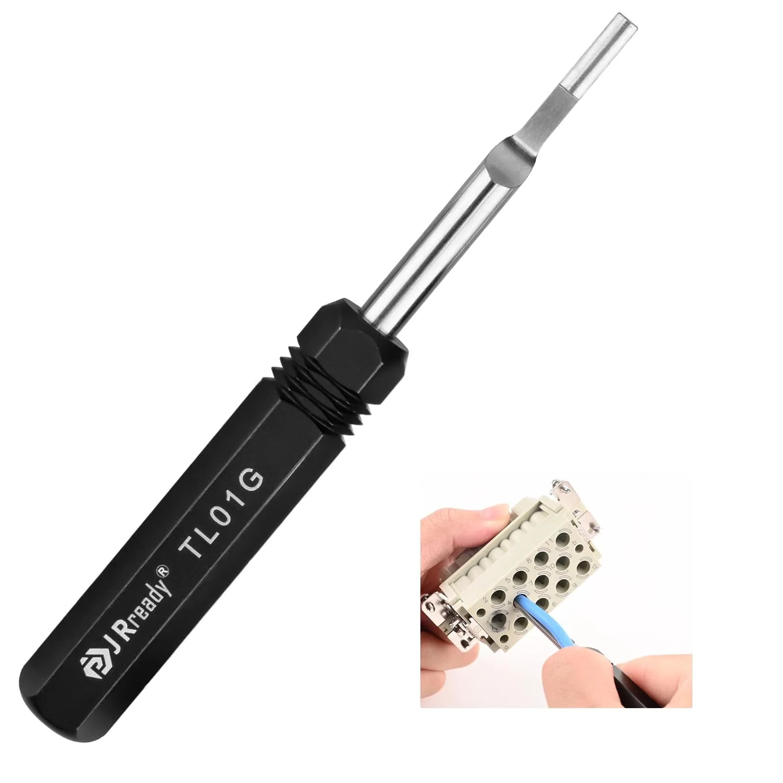 JRready DRK-D SUB Insertion Extraction Tool for D-Sub Pins | Stainless Steel, Gold (1-Pack) — TL01G