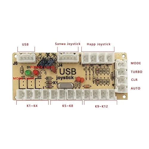 SJ@JX Arcade Game Controller USB Encoder Zero Delay 2 Player | Support Windows & Raspberry Pi thumbnail 5