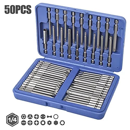S SUNSBELL 50-Piece Security Bit Set with Magnetic Extension & Case | Alloy Steel, 3-Inch Bits for Electronics & Household Repair thumbnail 4