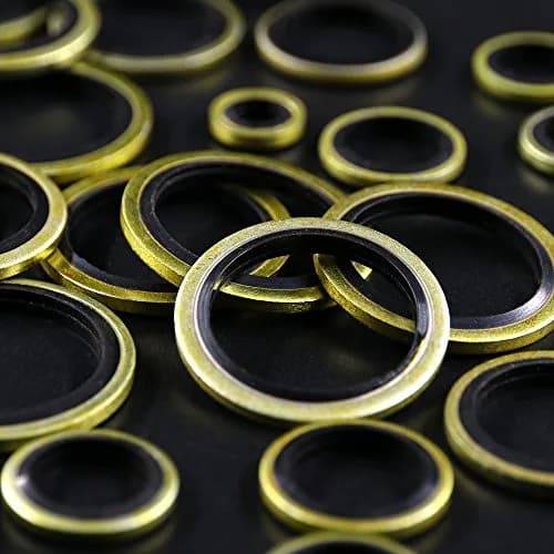 Hilitchi 180-Pcs Metric Dowty Bonded Seal Oil Washer Assortment Kit | 10 Sizes M6 to M24, Zinc Plated Steel & Rubber, Assorted in Storage Case thumbnail 5