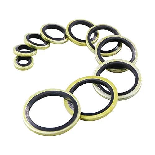 Hilitchi 180-Pcs Metric Dowty Bonded Seal Oil Washer Assortment Kit | 10 Sizes M6 to M24, Zinc Plated Steel & Rubber, Assorted in Storage Case thumbnail 3