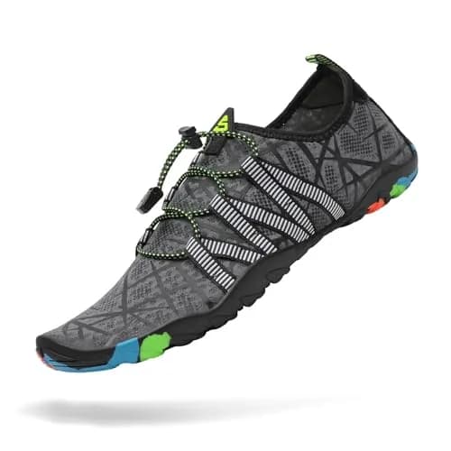 Mishansha Water Shoes for Women Men, Quick-Dry Barefoot Swim Shoes Grey | Non-Slip, Lightweight, for Beach & Water Sports thumbnail 1