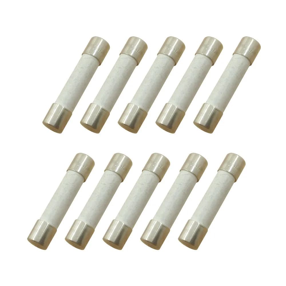 YOLISTIC 20 Amp Slow-Blow Ceramic Fuse 6x30mm (Pack of 10) | Time Delay Protection - main product image