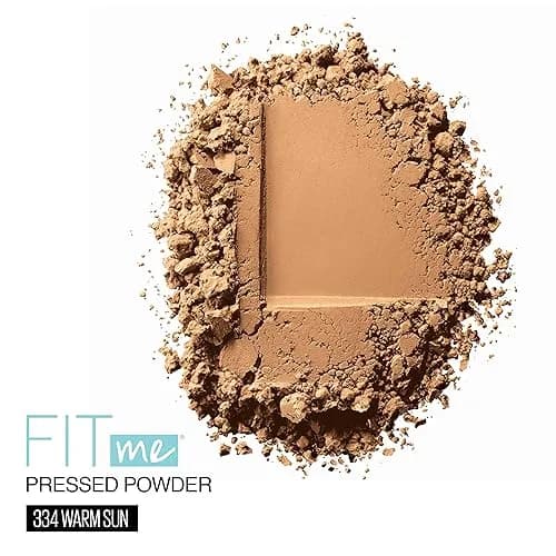 Maybelline Fit Me Matte + Poreless Pressed Powder - 334 Warm Sun | Controls Shine for Oily Skin, 8g thumbnail 3