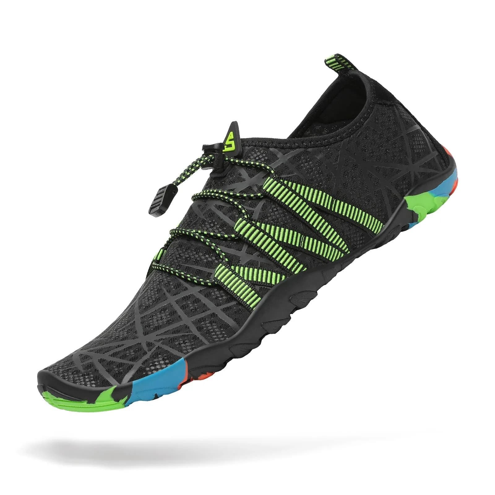 Mishansha Water Shoes for Women Men, Quick-Dry Barefoot Swim Shoes Grey | Non-Slip, Lightweight, for Beach & Water Sports — Eerie Black / 8 Women/6.5 Men