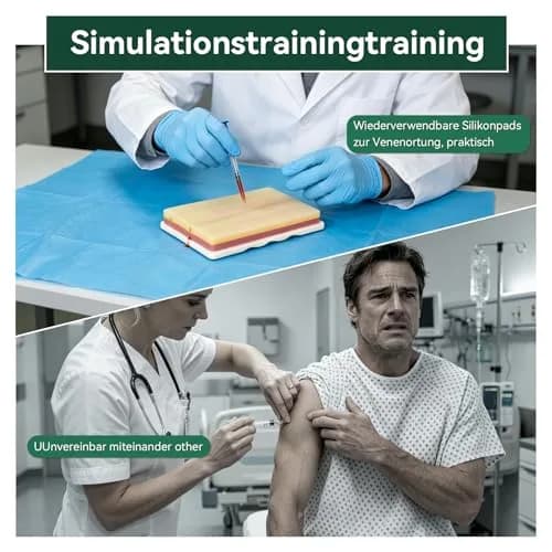 Medarchitect Venipuncture IV Injection Training Pad Model with 4 Veins Imbedded and 3 Skin Layers for Medical Students Doctors Nurses Practice | Realistic & Portable thumbnail 6