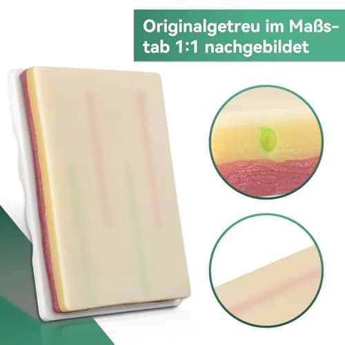 Medarchitect Venipuncture IV Injection Training Pad Model with 4 Veins Imbedded and 3 Skin Layers for Medical Students Doctors Nurses Practice | Realistic & Portable thumbnail 2