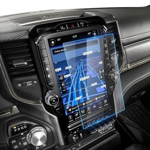 LFOTPP 12-inch Uconnect Screen Protector for Ram 1500/2500/3500 2019-2026 | 9H Tempered Glass for Laramie/Rebel/Limited/TRX thumbnail 1