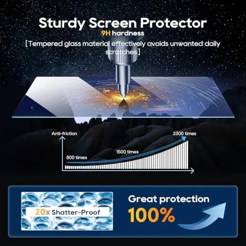 LFOTPP 12-inch Uconnect Screen Protector for Ram 1500/2500/3500 2019-2026 | 9H Tempered Glass for Laramie/Rebel/Limited/TRX thumbnail 5