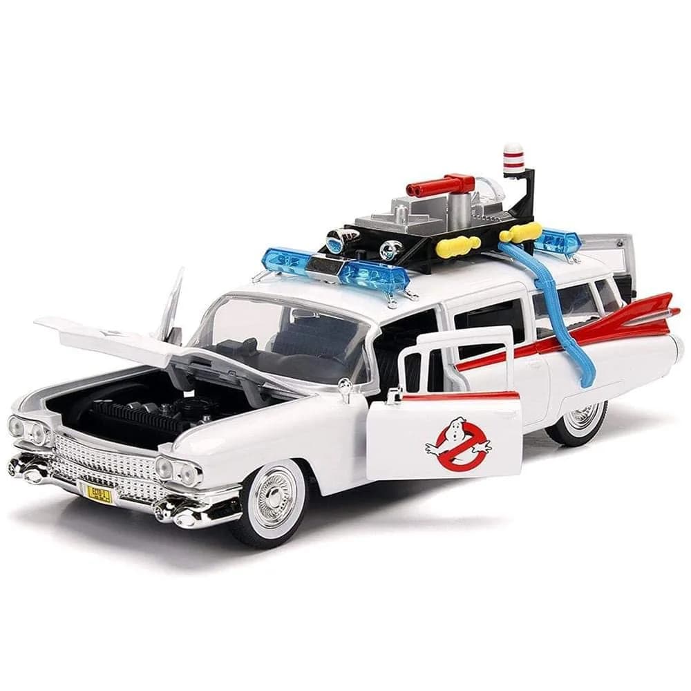 Jada Toys Hollywood Rides Ghostbusters ECTO-1 White 1:24 Scale | Die-Cast Collectible Vehicle for Kids & Collectors - main product image