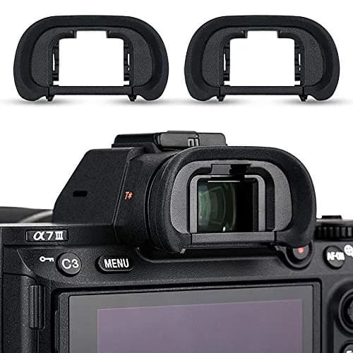 JJC 2 Pack Camera Eyecup for Sony A9II A7RIV A7RIII A7III A7RII A7SII A7II Cameras | Protects Viewfinder from Dust & Scratches thumbnail 1