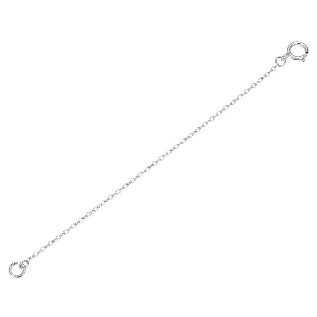 Adabele 925 Sterling Silver Chain Extender Clasp 6 inch (15.24 cm) | Tarnish Resistant Rhodium Plated - main product image