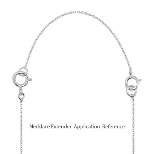 Adabele 925 Sterling Silver Chain Extender Clasp 6 inch (15.24 cm) | Tarnish Resistant Rhodium Plated thumbnail 4