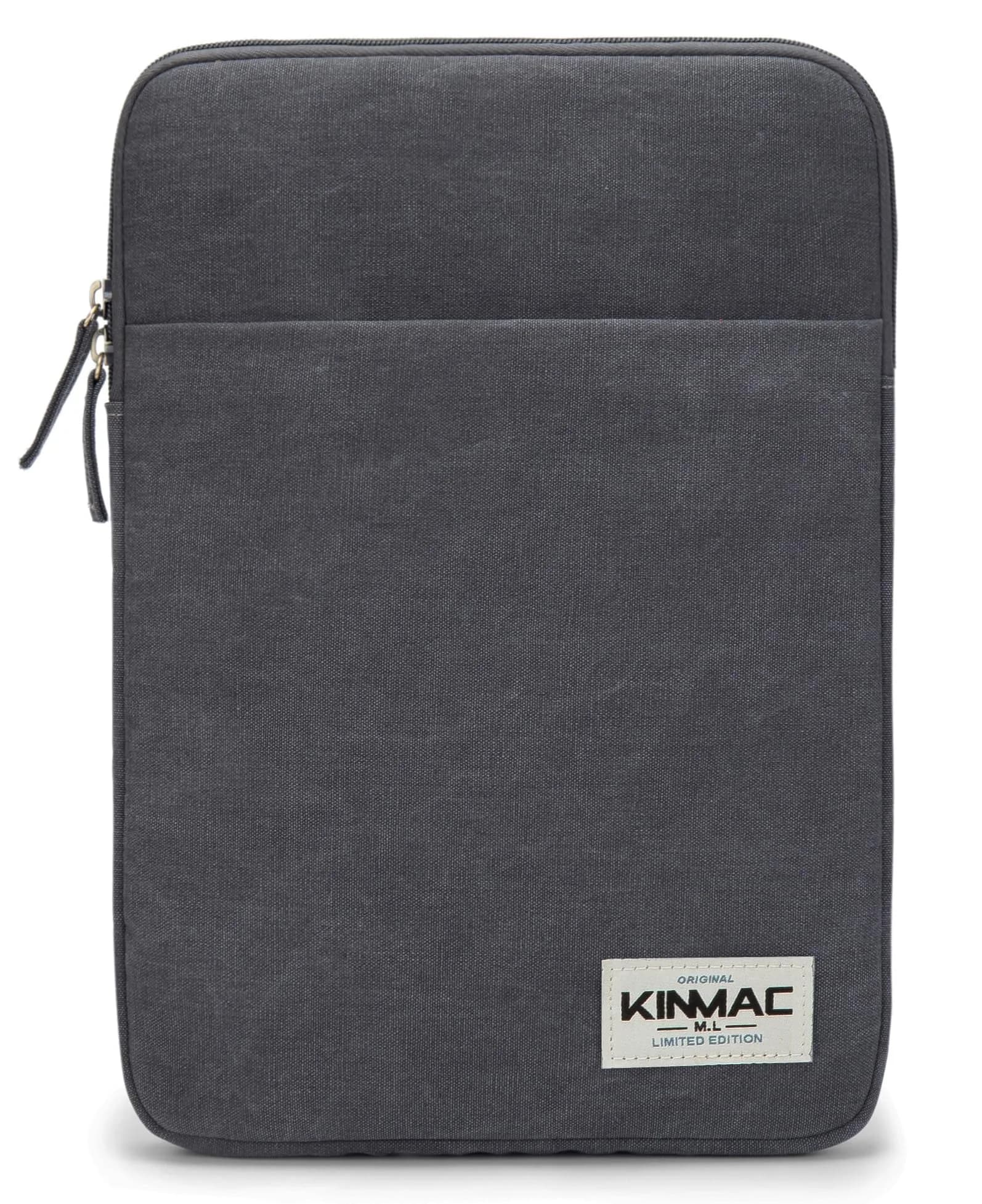 Kinmac 360° Protective Laptop Sleeve Case for 15.6-16 inch Laptops | Vertical Grey Design with Pocket - main product image
