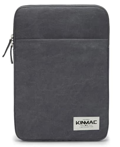 Kinmac 360° Protective Laptop Sleeve Case for 15.6-16 inch Laptops | Vertical Grey Design with Pocket thumbnail 1