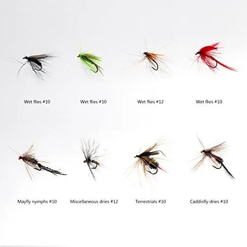 BASSDASH 64 pcs Fly Fishing Assorted Flies Kit with Magnetic Fly Box | Trout & Panfish Lures thumbnail 4