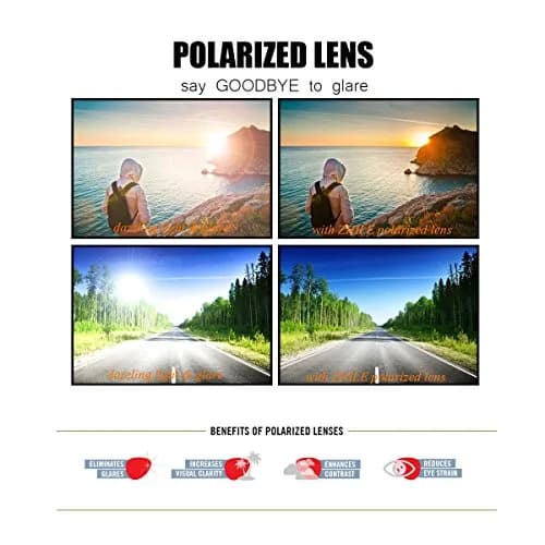 ZHILE Black Polarized Wrap Sunglasses 53mm (1.77 in) | UV400 Protection for Small Faces thumbnail 7