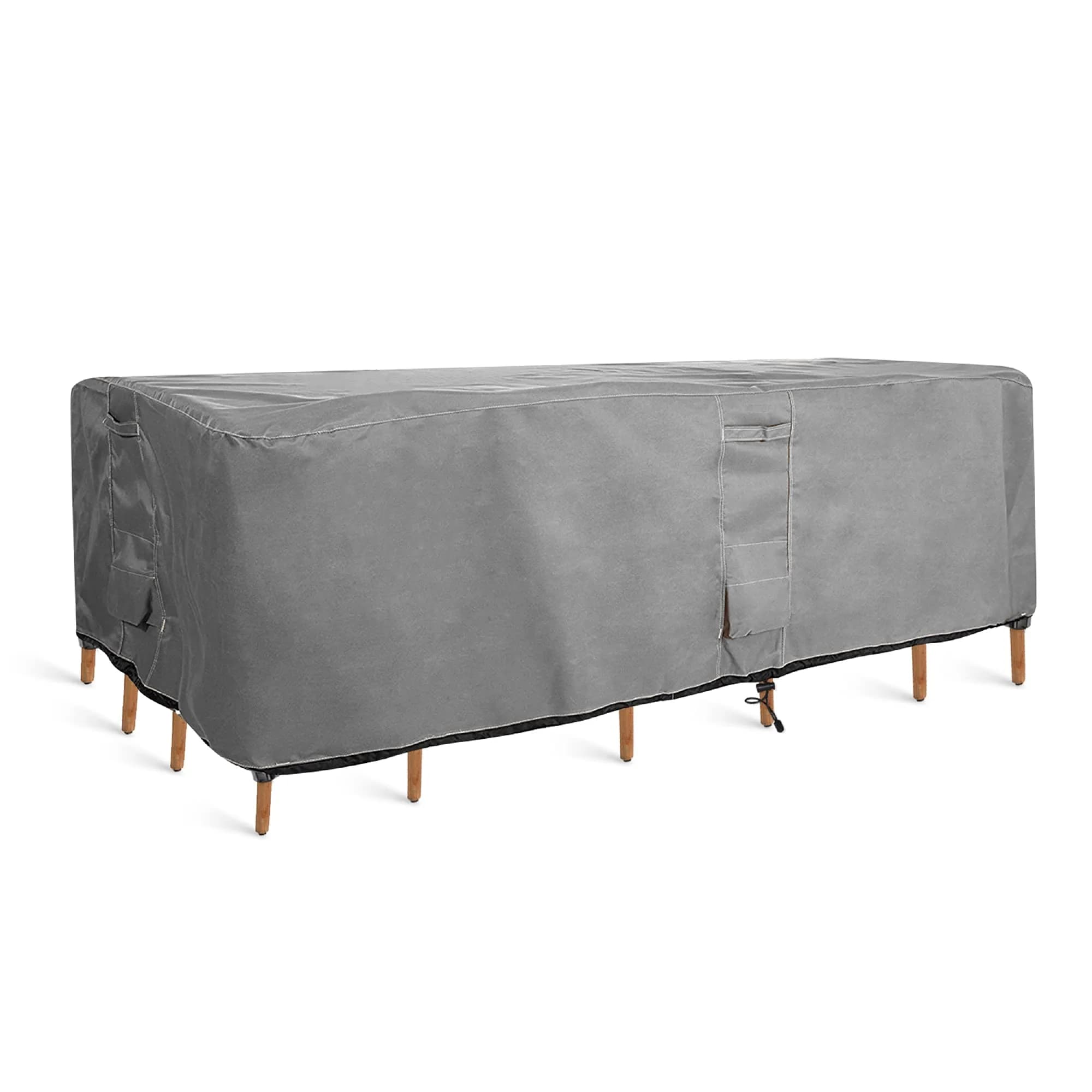 KHOMO GEAR Patio Table and Chair Set Cover - Heavy Duty, Water Resistant 108"L x 82"W x 25"H