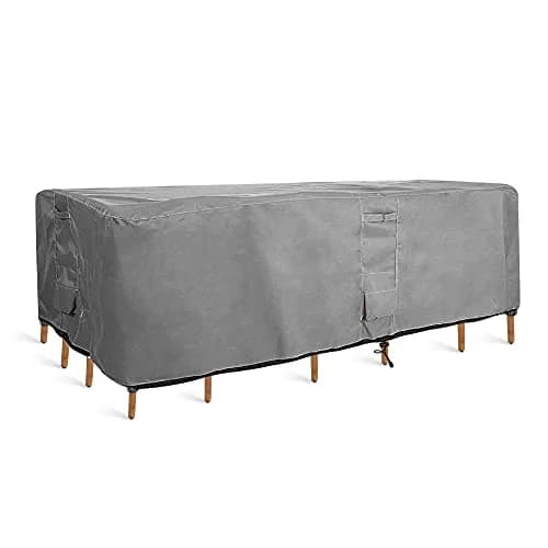 KHOMO GEAR Patio Table and Chair Set Cover - Heavy Duty, Water Resistant 108"L x 82"W x 25"H thumbnail 1